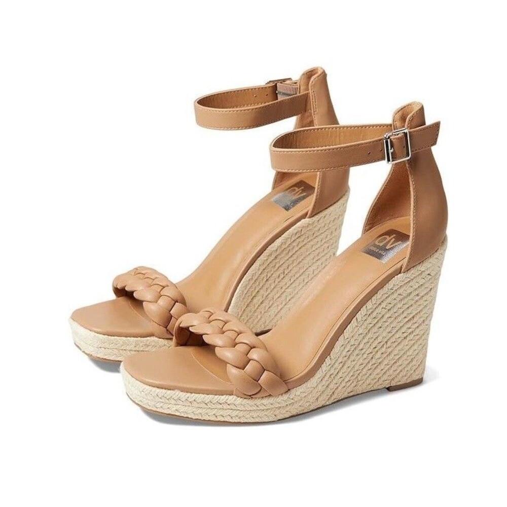 Dolce Vita Womens 9 M Caramel Harriat Strappy Wedge Heel Sandals NIB TJ3